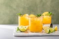 Triple citrus margarita with orange, lemon and lime