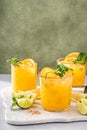 Triple citrus margarita with orange, lemon and lime