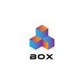 Triple Cube Box Logo Sign Symbol Icon Royalty Free Stock Photo