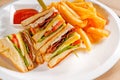 Triple decker club sandwich