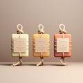 Triple Elegance: Artisan Soap Bars Tied with a Rustic Rope - A Visual Delight!