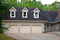 Triple Garage on a House Royalty Free Stock Photo