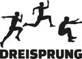 Triple jump with german word Dreisprung