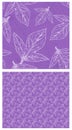 Seamless pattern lilac plant. patterns large and small