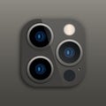 Triple Lens Camera on iphone. Vector illustration