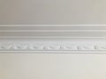 Triple lines and Stage opening curtain shaped crown molding in expensive home ceiling ornamental.