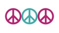 Triple Peace Symbol Icon for Global Harmony, vector design Generative AI Royalty Free Stock Photo
