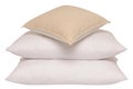 Triple pillow. Isolated Royalty Free Stock Photo