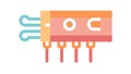 Triple Pin Connector for Electronic Power or Data Icon, vector design Generative AI Royalty Free Stock Photo
