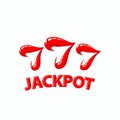 Triple seven jackpot illustration. Women`s lips and 777 winnings in the casino. Royalty Free Stock Photo