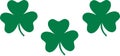 Triple shamrock vector Royalty Free Stock Photo