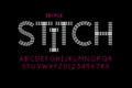 Triple stitch style font Royalty Free Stock Photo