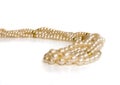 Triple strand simulated pearls Royalty Free Stock Photo