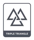 triple triangle icon in trendy design style. triple triangle icon isolated on white background. triple triangle vector icon simple
