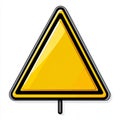 The triple yellow warnschild - Vektor, yet to be released Royalty Free Stock Photo