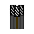 triplex wire cable color icon vector illustration Royalty Free Stock Photo
