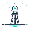 Mix icon for Tripod, camera and technology Royalty Free Stock Photo
