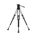 Tripod icon for camera black on white background