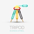 Tripod icon company logo, business symbol concept Royalty Free Stock Photo