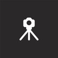 tripod icon. Filled tripod icon for website design and mobile, app development. tripod icon from filled camera collection isolated