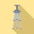 Tripod icon flat vector. Video camera stand Royalty Free Stock Photo