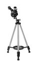 Tripod with modern telescope isolated on white Royalty Free Stock Photo
