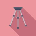 Tripod stand icon flat vector. Camera mobile stand Royalty Free Stock Photo