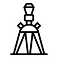 Tripod stand icon, outline style