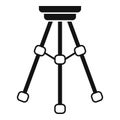 Tripod stand icon simple vector. Camera mobile stand Royalty Free Stock Photo