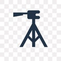 Tripod vector icon isolated on transparent background, Tripod t