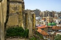 Ruined house and top view of the old town Tripoli, Lebanon Royalty Free Stock Photo