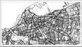 Tripoli Libya Map in Black and White Color. Royalty Free Stock Photo