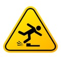 Tripping hazard vector sign Royalty Free Stock Photo