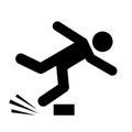 Tripping man vector pictogram