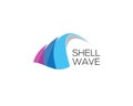 Tripple wave mimicing a shell logo