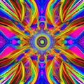 A trippy abstract digital art piece with vibrant colors and hypnotic patterns, reminiscent of a psychedelic experience4, Generat