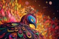 trippy animated sequence of trippy animals and creatures performing their natural behaviors