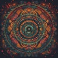 Mandala tapestrie, created with generative AI