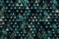 a trippy optical illusion of repeating triangles, with each one getting smaller in size Royalty Free Stock Photo
