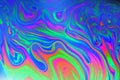 Trippy, psychedelic abstract in blue, green, orange and pink