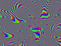 Trippy Psychedelic Rainbow Background Glitch LSD Colorful Wallpaper. 60s Abstract Hypnotic Illusion. Hippie Retro