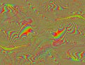 Trippy Psychedelic Rainbow Background Glitch LSD Colorful Wallpaper. 60s Abstract Hypnotic Illusion. Hippie Retro