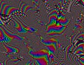 Trippy Psychedelic Rainbow Background Glitch LSD Colorful Wallpaper. 60s Abstract Hypnotic Illusion. Hippie Retro