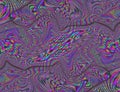 Trippy Psychedelic Rainbow Background Glitch LSD Colorful Wallpaper. 60s Abstract Hypnotic Illusion. Hippie Retro