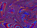 Trippy Psychedelic Rainbow Background Glitch LSD Colorful Wallpaper. 60s Abstract Hypnotic Illusion. Hippie Retro