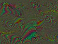 Trippy Psychedelic Rainbow Background Glitch LSD Colorful Wallpaper. 60s Abstract Hypnotic Illusion. Hippie Retro