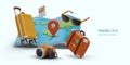 Trips and flights abroad. Vacation and business trips Royalty Free Stock Photo