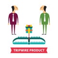 Tripwire product vector concept in flat style