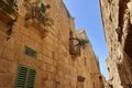 Triq Inguanez (Inguanez Street) in Mdina, Malta Royalty Free Stock Photo