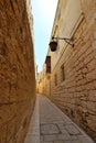 Triq Inguanez (Inguanez Street) in Mdina, Malta Royalty Free Stock Photo